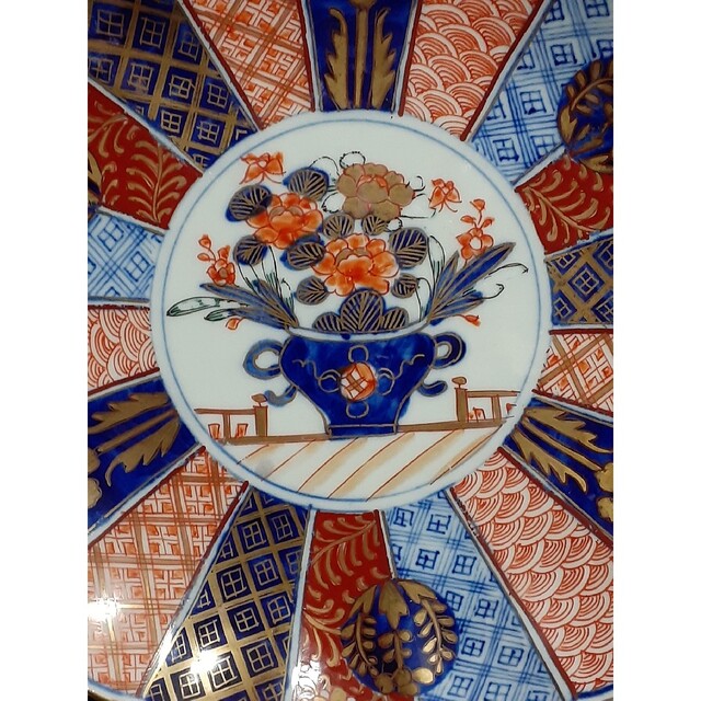 時代物骨董 古伊万里 豪華絢爛染錦金襴手・色絵大鉢 鳳凰飛翔図 飾り鉢