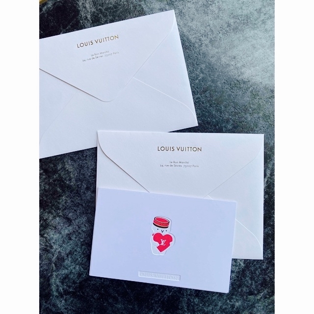 LOUIS VUITTONルイヴィトン ノート 封筒 紙袋 カード リボン ルイ
