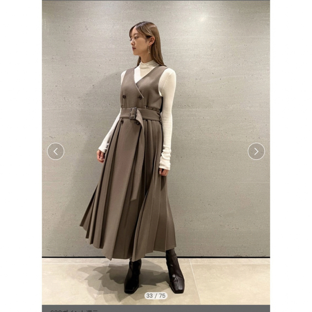 SNIDEL スナイデル 【限定】プリーツウールコート MOC 0サイズ