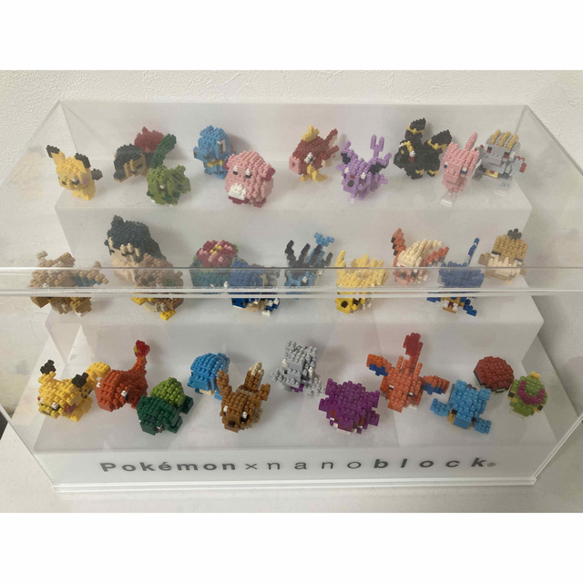 ポケモン × nanoblock ディスプレイケース 非売品 + 76体セット