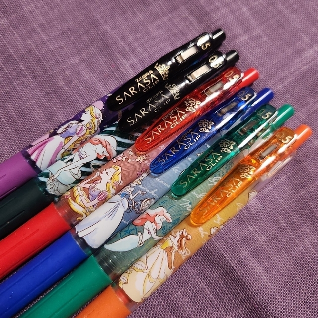 サラサ クリップ 0.5 香り付き ディズニー プリンセス 7本セット