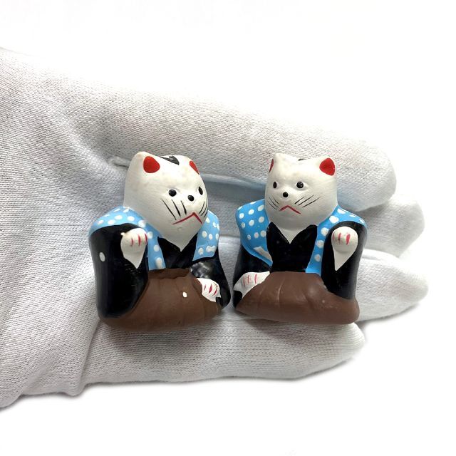 〇※後右1266 住吉大社 招福猫 42体 招き猫 木箱 ケース 〇