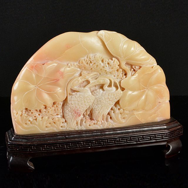 大*発様 中国古玩 白玉石大香炉 龍透彫細密彫刻 高さ36cm 唐物 古美術