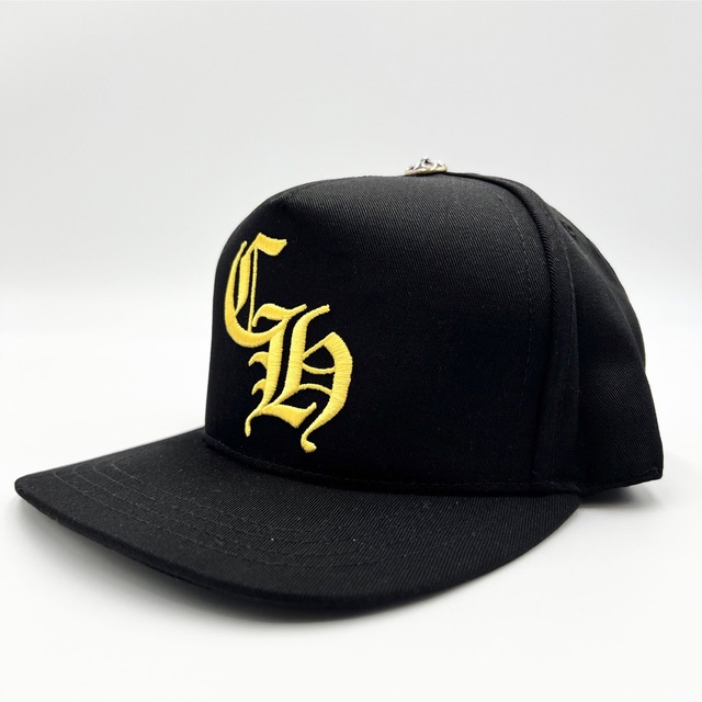 CHROME クロムハーツ トラッカーキャップ 帽子 ロゴ刺繍 黒 黄 CH