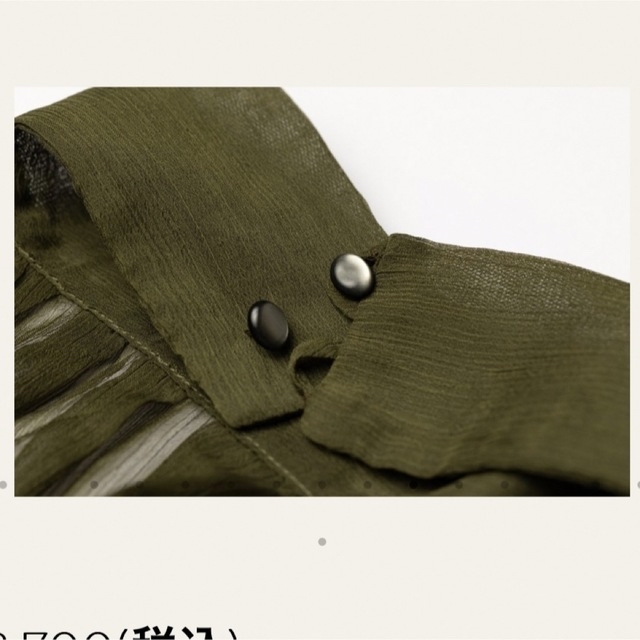 pinue ピヌエ シフォンドレス（オリーブグリーン）の通販 by