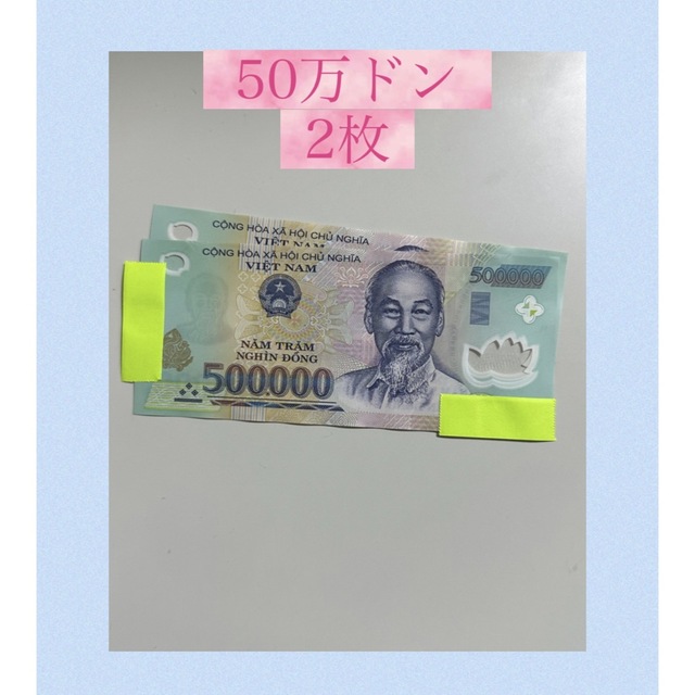 ベトナムドン50万ドン紙幣2枚