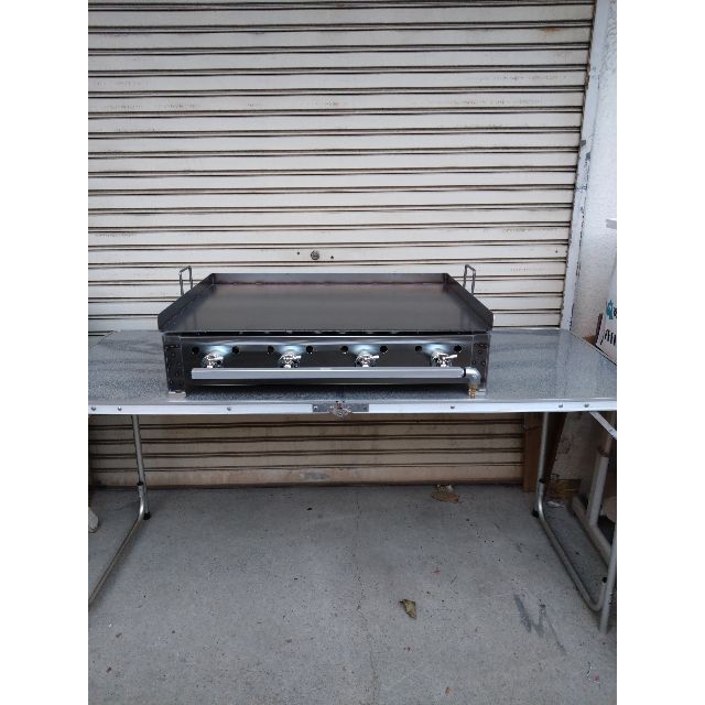 プロパンガスグリラー 75cm 鉄板焼きグリドル 便利なフチ持ち手付き