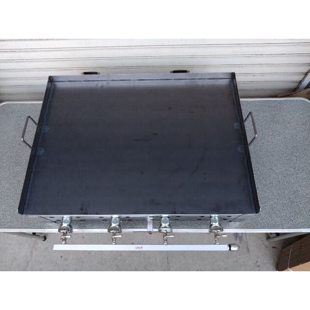 プロパンガスグリラー 75cm 鉄板焼きグリドル 便利なフチ持ち手付き