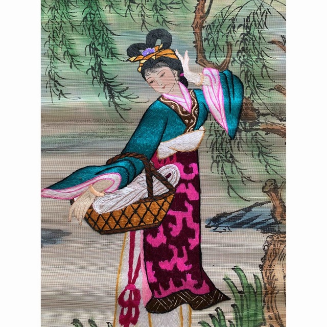 骨董市仕入れ品 中国清時代の掛軸 人物図 肉筆保証 DE378A7-3 骨董