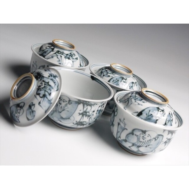 清水焼 京焼 瑞昭窯 名匠 二代目 大野瑞昭作 染付け 深鉢