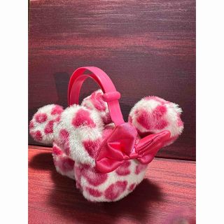 ディズニーミニーミッキーイヤーマフヒョウ柄ピンクレオパード柄耳当て