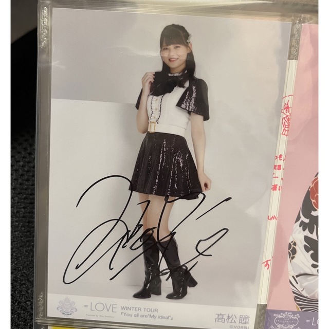 イコラブ 髙松瞳 7周年コンサート衣装 生写真 直筆 チュウ 猫衣装