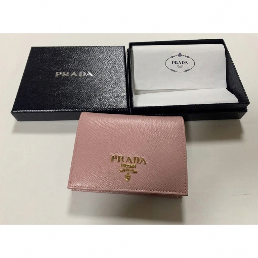 PRADA 財布 サフィアーノレザー ベージュ ピンク PRADA・財布・小物