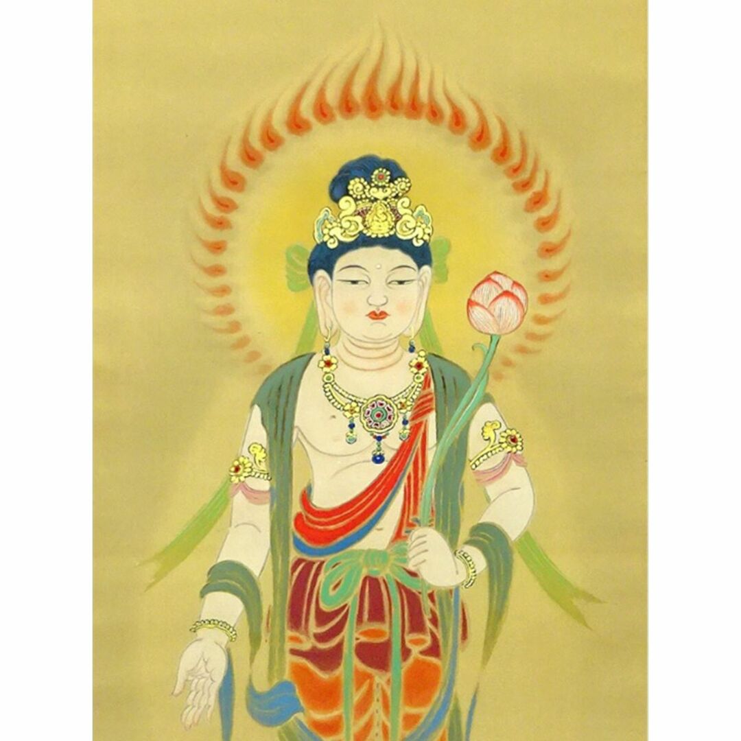 仏画 達磨 絹本肉筆 仏教美術 掛軸 送料込み250618 仏画 達磨 絹本肉筆