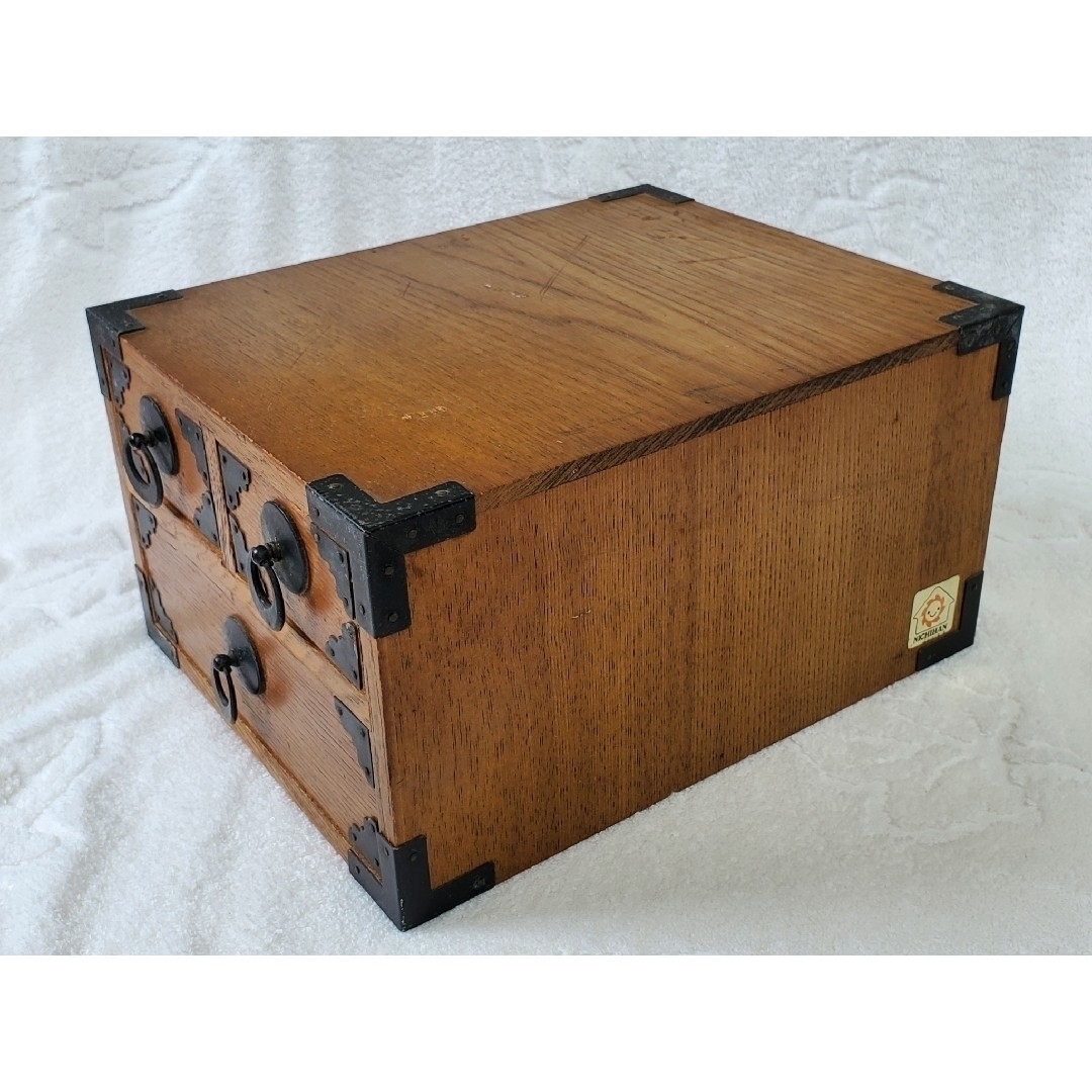 処分価格】アンティーク 木製 裁縫箱 時代箪笥 小物入れ 木箱 レトロ