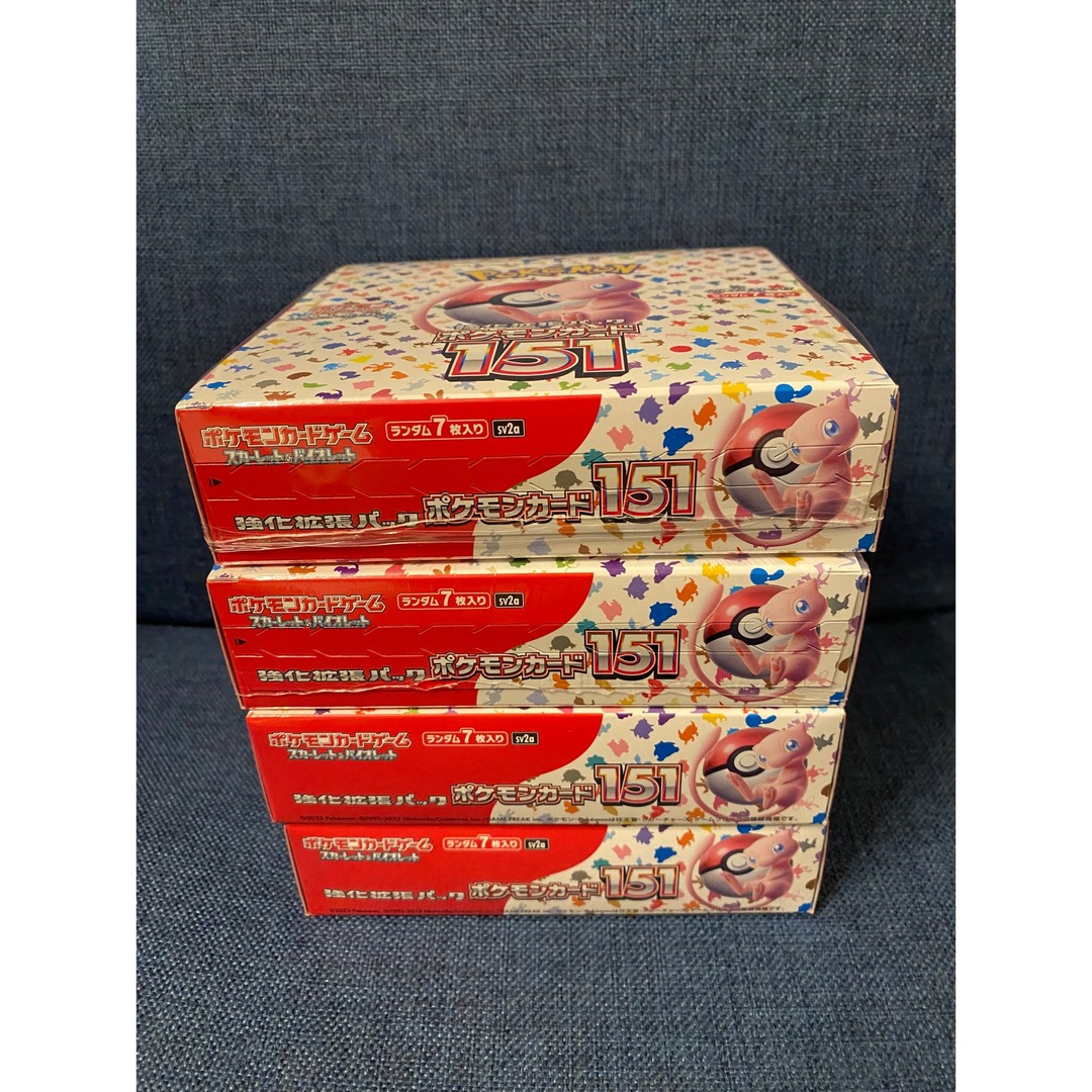 ポケモンカード151 未開封 シュリンク付き 4BOX セット