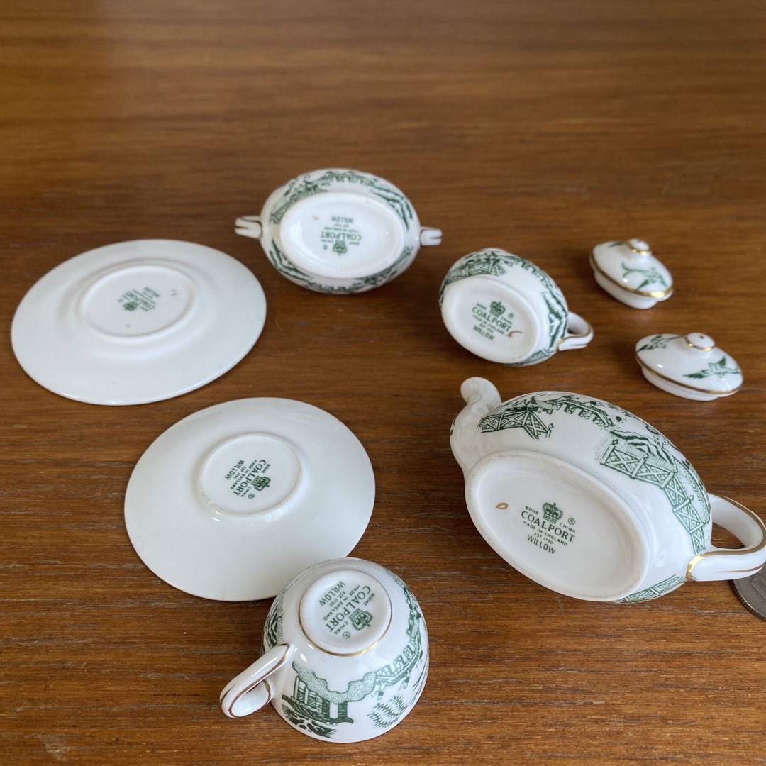 コールポート グリーン ウィロー オールドウィロー ミニチュア ティー
