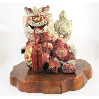 ◇旧家蔵出し◇九谷焼 青手獅子 玉乗り獅子 打ち出の小槌 唐獅子 狛犬