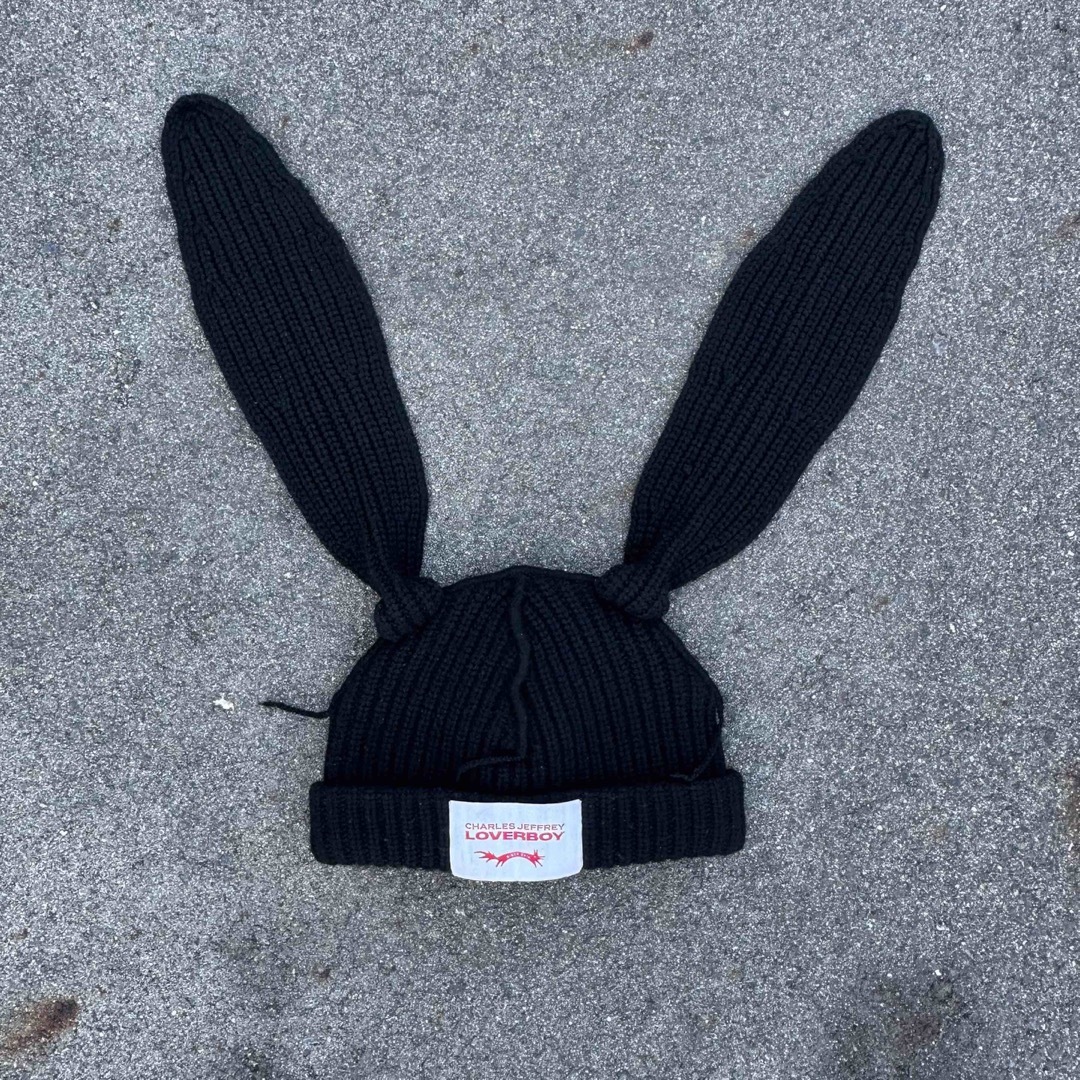 楽天市場】ラバーボーイ ウサギ ニット帽 CharlesJeffrey LOVERBOYの