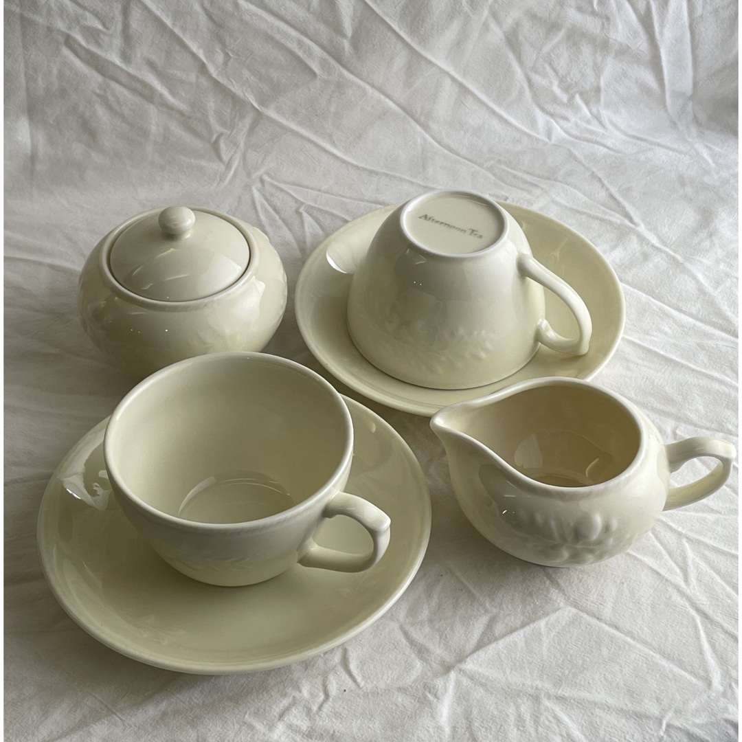 レア！] 九谷 シュガーポット＆ティーカップ 4点セット レア！] 九谷