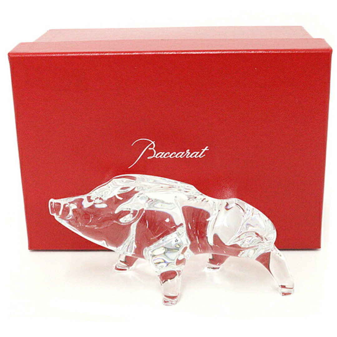 美品 希少 Baccarat クリスタル豚の置物 廃盤モデル 箱無し 美品 希少