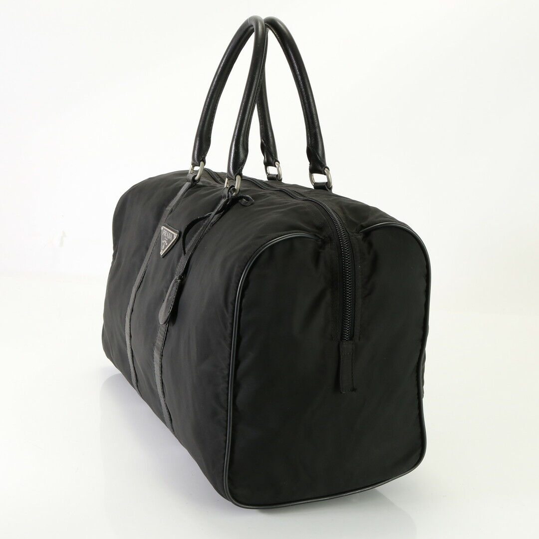 プラダ キャリーケース 三角ロゴ 南京錠付 ナイロン 本革 ブラック