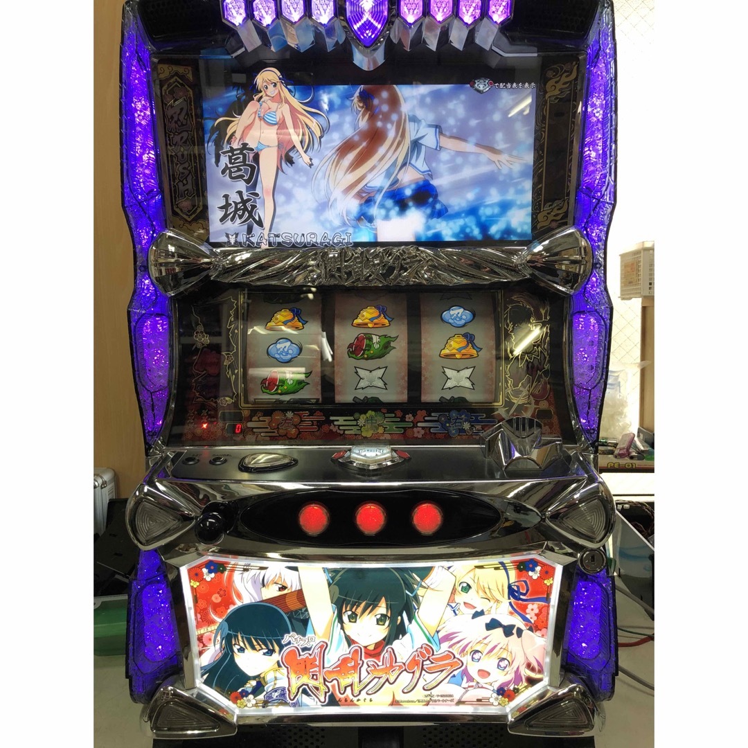 パチスロ実機 S閃乱カグラBURSTUP／L4 コイン不要機