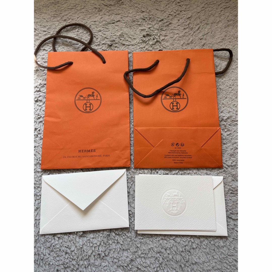 HERMES エルメス 巾着袋＆紙袋セット ノベルティ