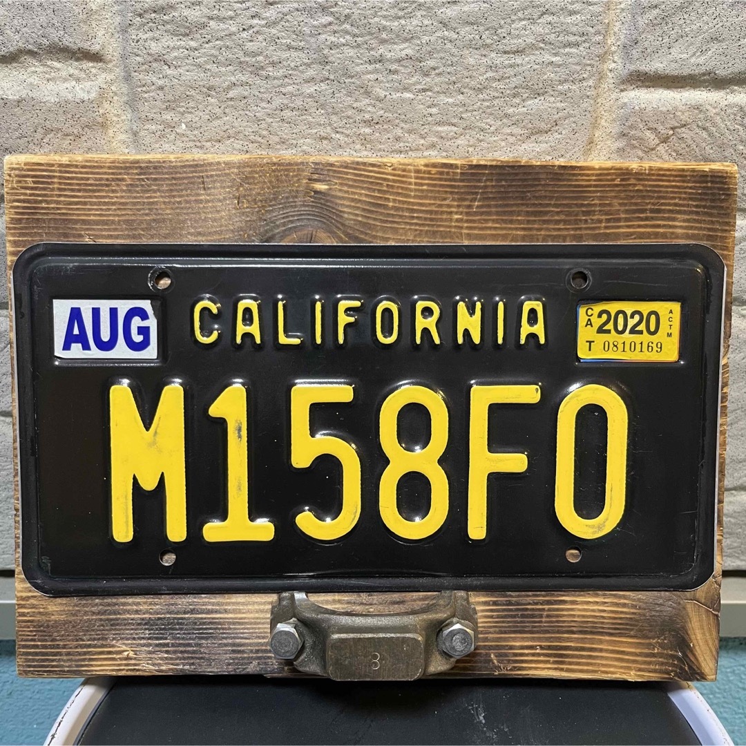 158 激レアカリフォルニアレガシーライセンスプレートブラックナンバー