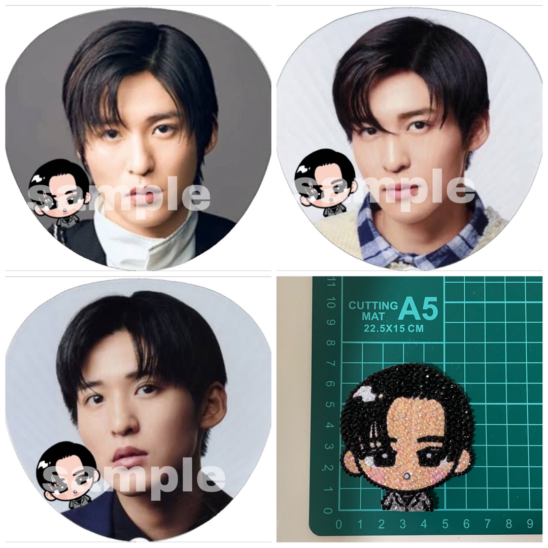 SnowMan 目黒蓮 すのチル ストーンデコ デコうちわ うちわデコの通販