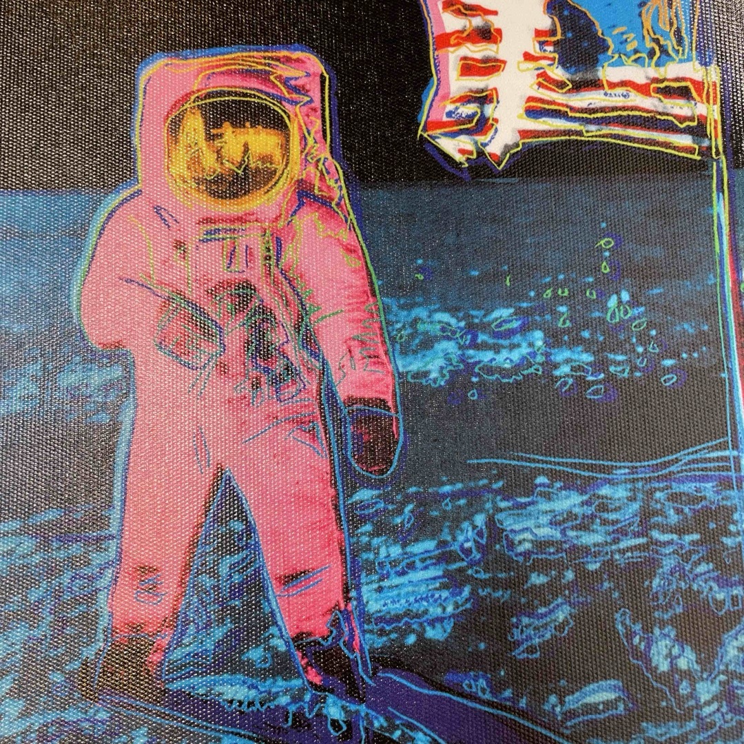 アンディウォーホル【希少】宇宙飛行士とアメリカ国旗 フレーム付き