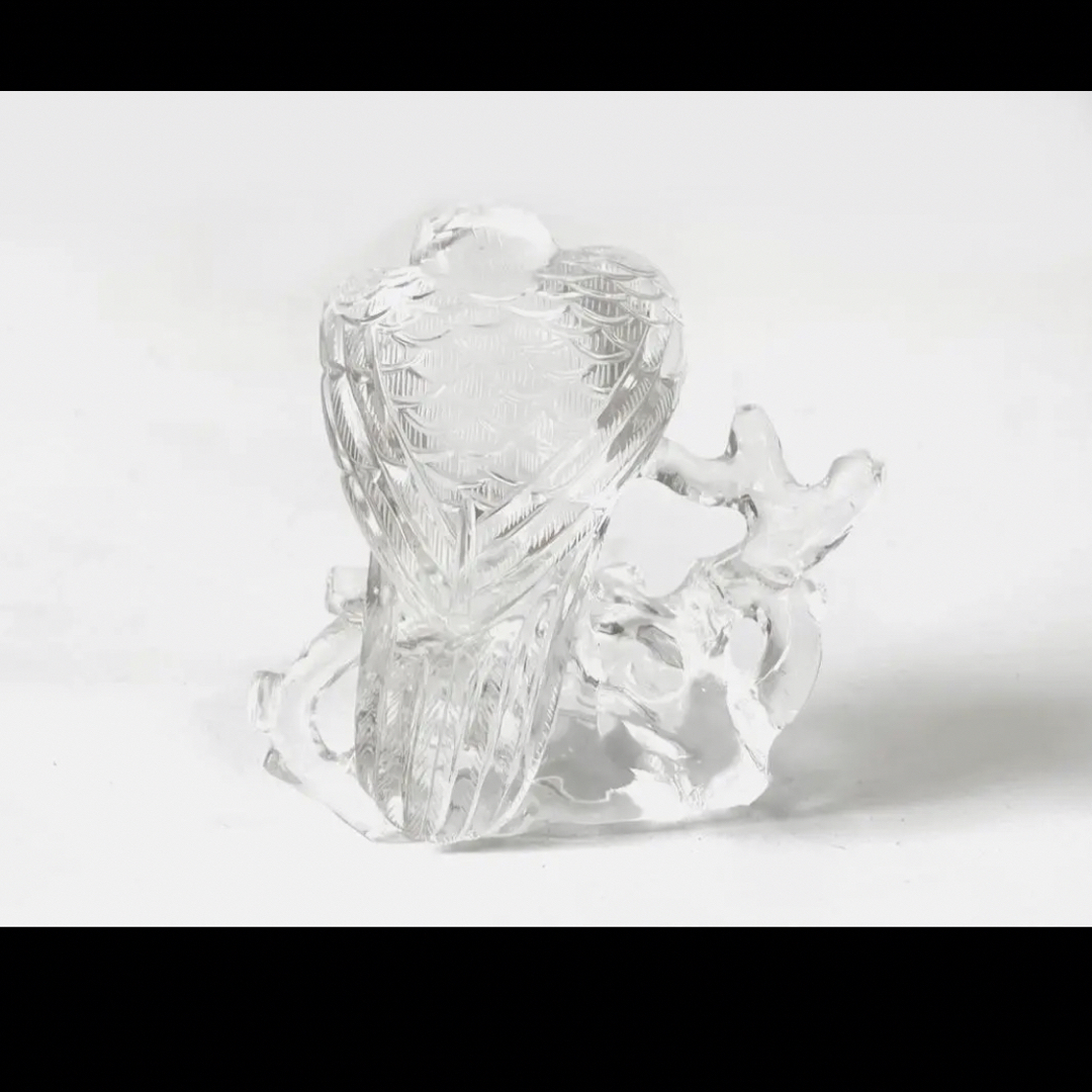 天然水晶 置物 クリスタル 鷹 鷲 縁起置物 風水 ふくろう