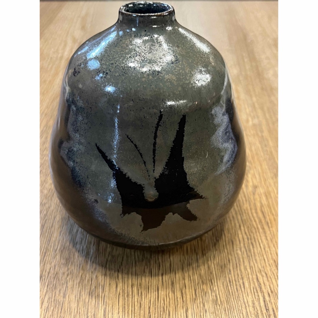 唐津焼 眉山窯 花瓶 耳付飾り壺 花器 インテリア 壺 工芸品 陶芸