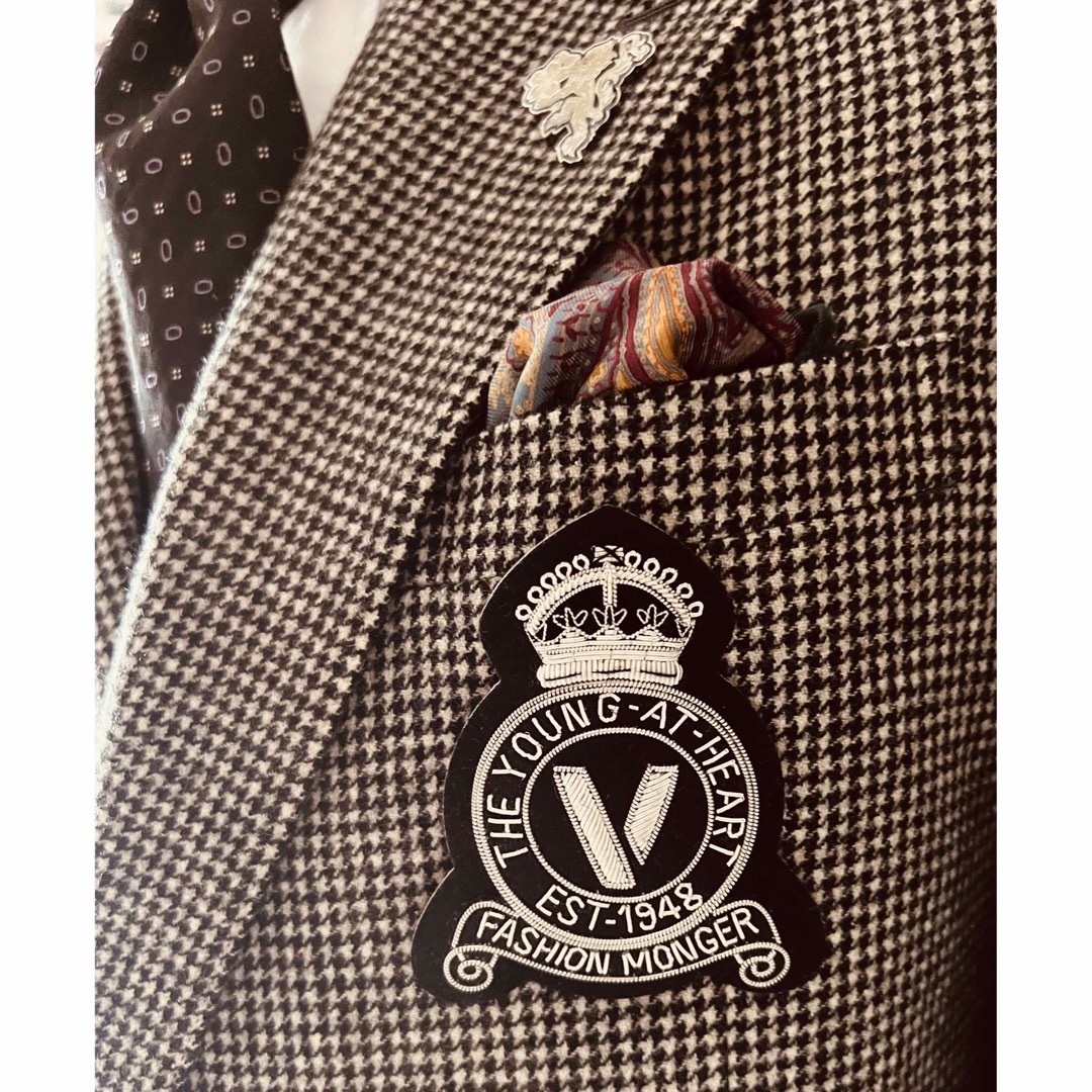 VAN Jacket - VAN JACKET製、ブレザーエンブレム刺繍モール銀、大変