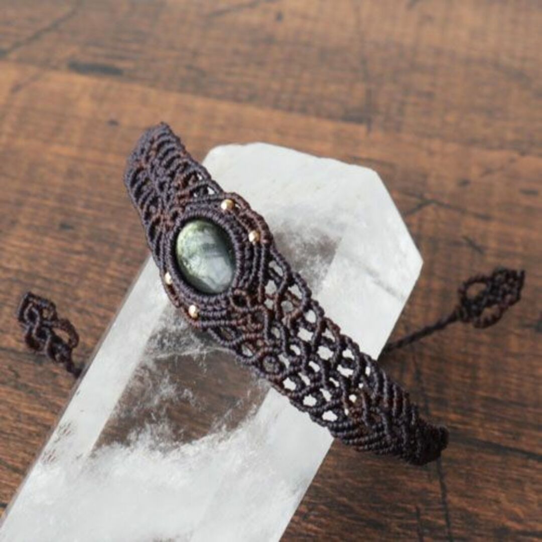 ロードナイトシリカとローズクォーツのマクラメネックレス ストア