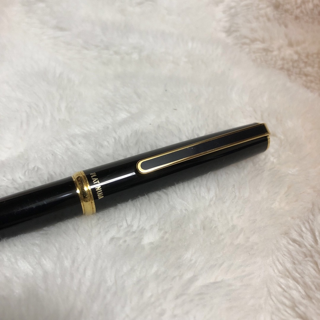 ☆廃番 プラチナ 美巧 万年筆 14金ペン先 ブラック 字幅 極細字☆の