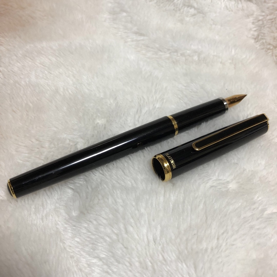 62 文房具・オフィス用品 レトロ PLATINUM プラチナ 万年筆 14kWG