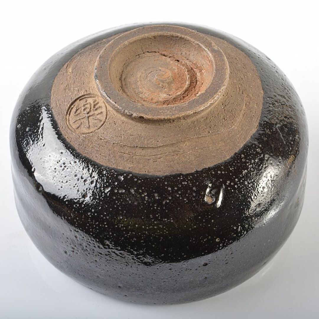 茶道具 楽吉左衛門 黒楽平茶碗 時代箱 V R6274 ショップ