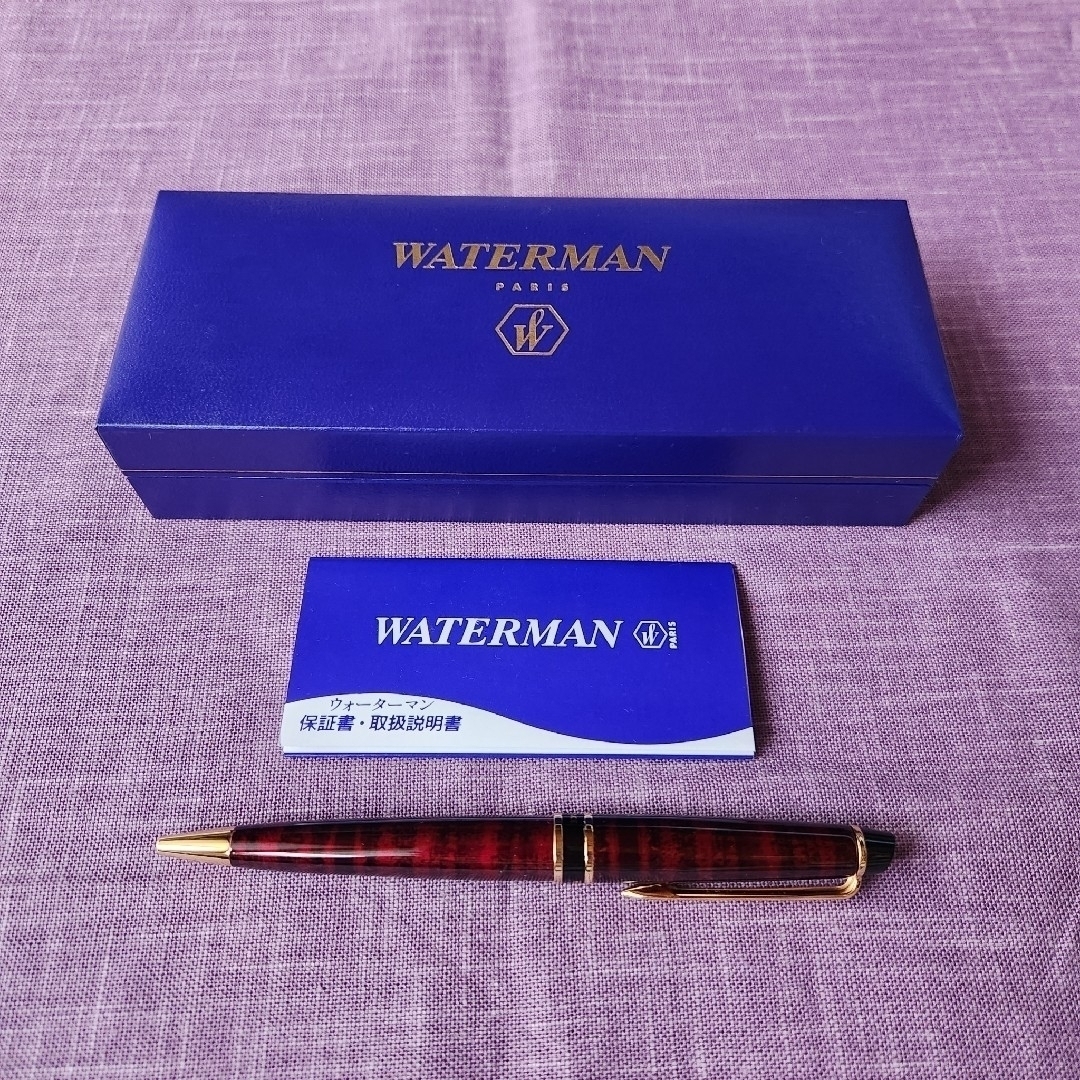 Waterman - ウォーターマン エキスパート マーブルレッド ボールペンの