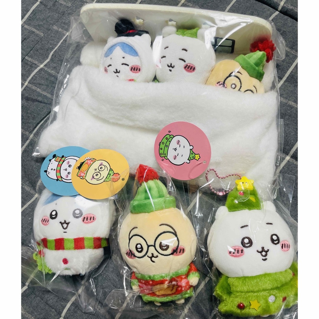 ちいかわ クリスマス ハッピーホリデーなマスコット ハチワレ うさぎ4点