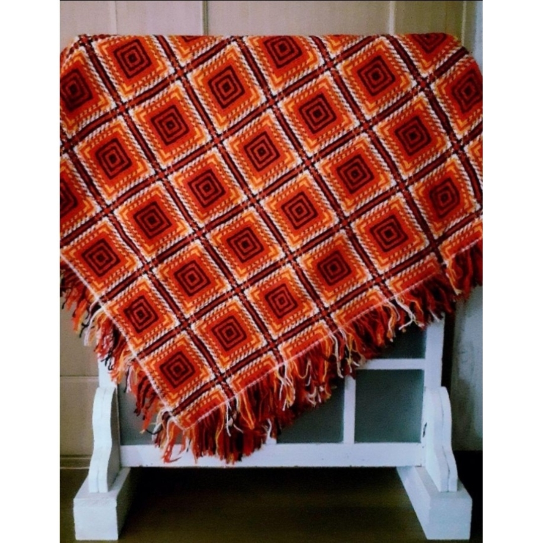 オレンジ色の木製こたつ 昭和レトロ オレンジ色の木製こたつ 昭和