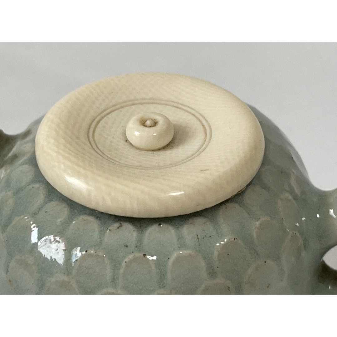 骨董 アンティーク 中国古陶磁 青白磁 影青 水滴 茶入 書道具 見立て茶入