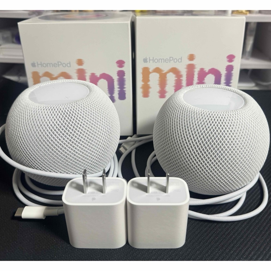 電源アダプター付】Apple Pod mini 2個セット Apple HomePod mini 2個
