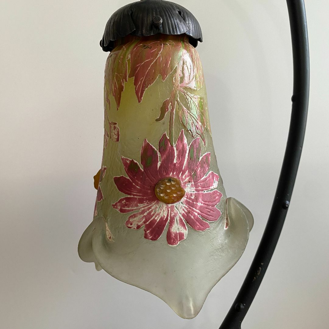 H115 博物館級 オールド フランス ドームナンシー ? スタンド ランプ