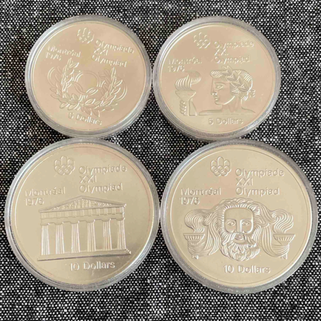ねこ1976年オリンピック記念銀貨4枚セット（モントリオール