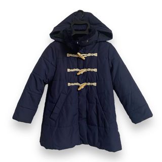 ファミリア familiar コート 90 紺 ネイビー ファー襟取外し可