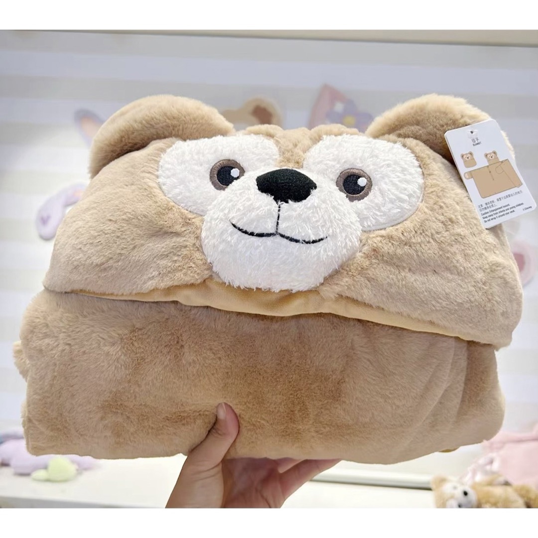 上海ディズニー ポンチョ もこもこブランケット ダッフィー シェリー