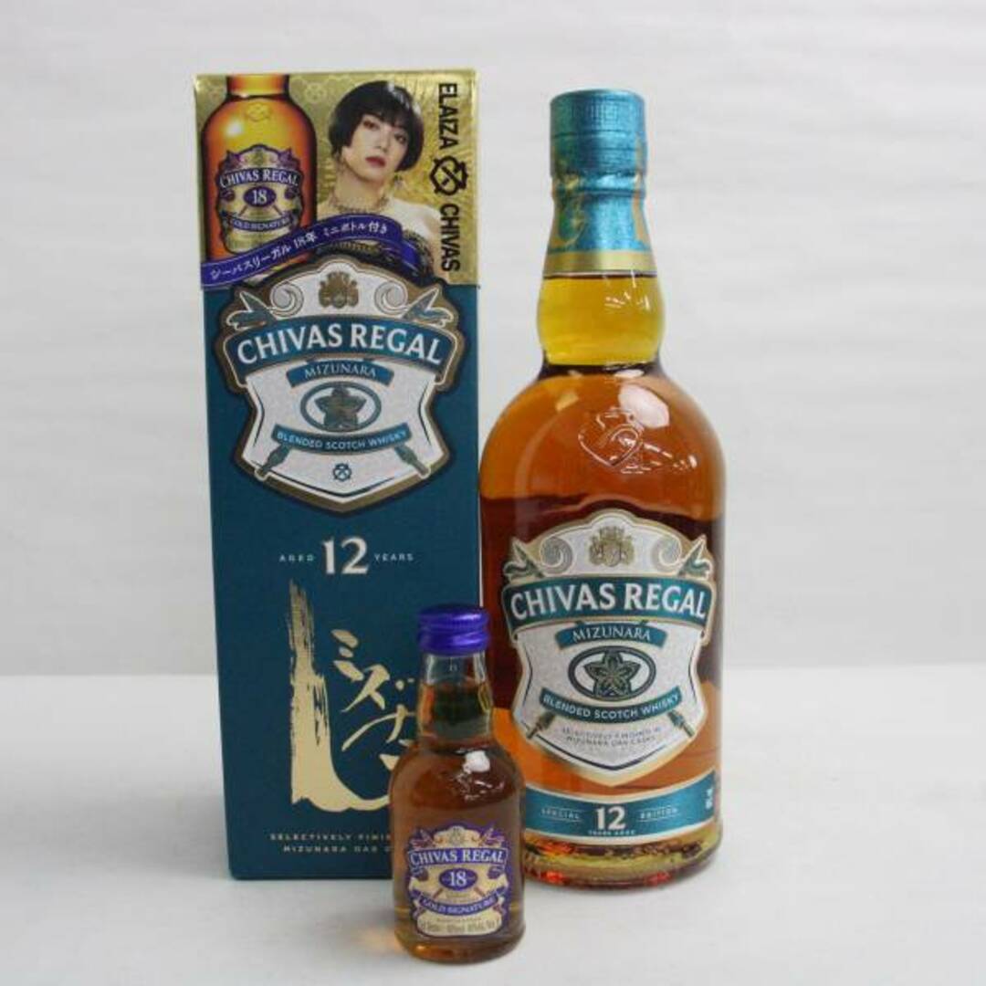 シーバスリーガル ミズナラ 12年（18年 ミニボトル付き）の通販 by お