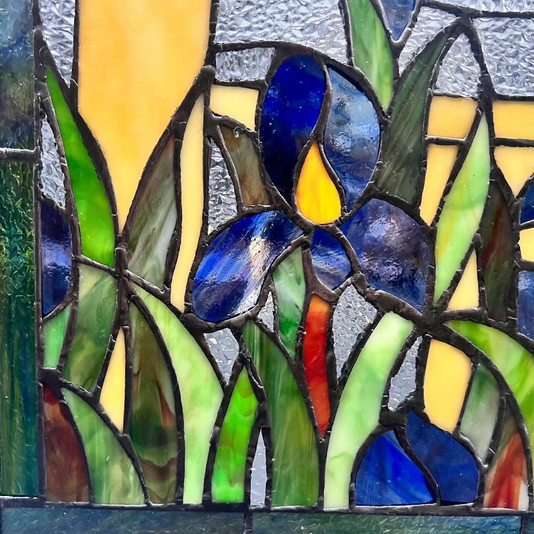 西洋アンティーク 大 ステンドグラス 縦 54cm×横 35cm 西洋