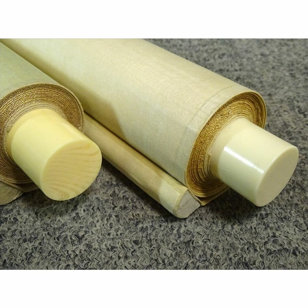 掛軸 2点セット 榊原嘉夫 綾部栄照『高砂図 彩色山水図』絹本 共箱付